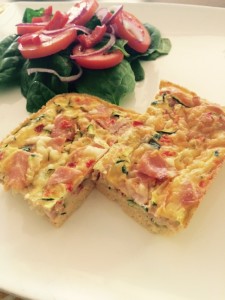 Zucchini Carrot & Bacon Frittata